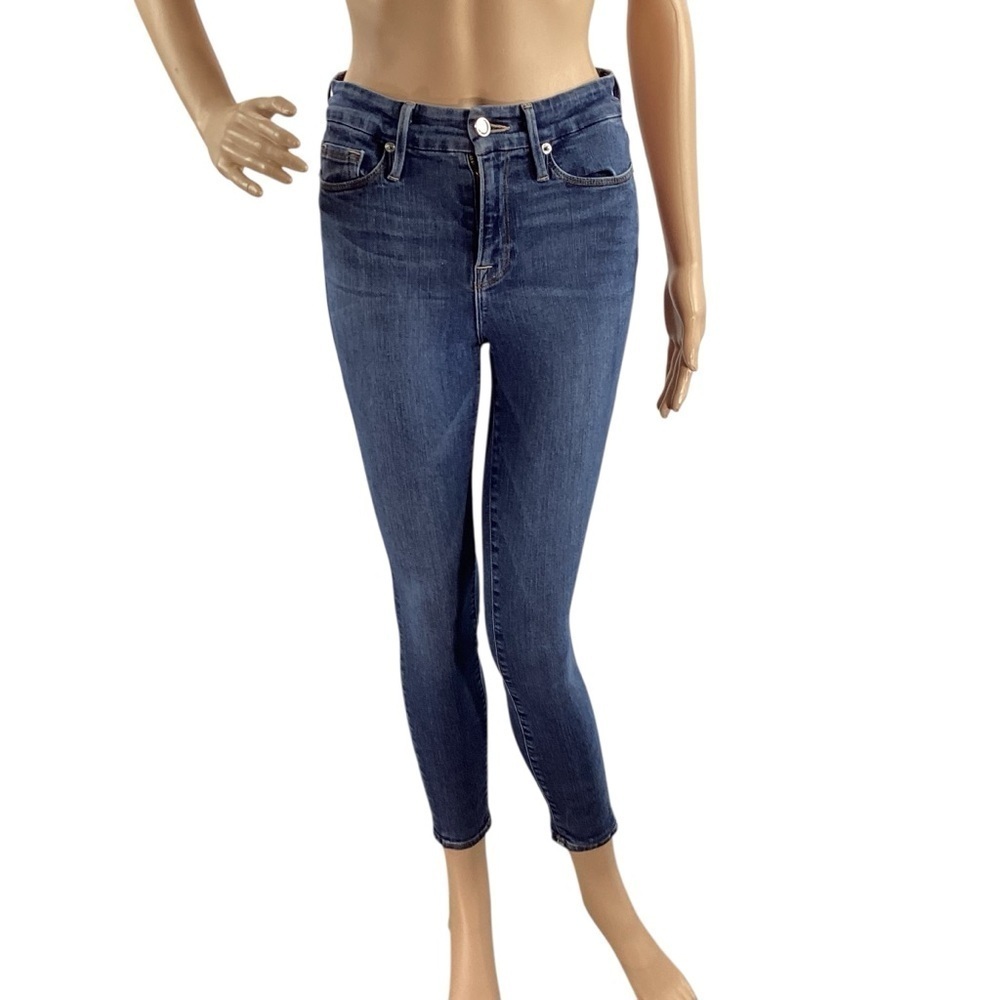 Good American Good Legs Skinny Jeans Blue Mid Rise Size 6